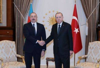 Ильхам Алиев - Реджеп Тайип Эрдоган - Президент Ильхам Алиев - Реджеп Тайип Эрдоган позвонил Президенту Ильхаму Алиеву - trend.az - Турция - Азербайджан - Президент