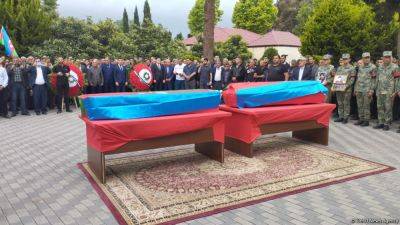В Агдаме похоронены останки шехидов Первой Карабахской войны (ФОТО) - trend.az - район Агдамский - с. Сарыджалы, район Агдамский