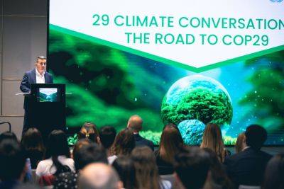 Эльнур Солтанов - Владанка Андреева - Представительство ООН в Азербайджане и PASHA Holding провели мероприятие в рамках программы "29 бесед о климате: путь к COP29" (ФОТО) - trend.az - Азербайджан