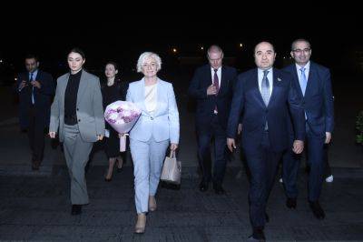 Гейдар Алиев - Кямран Байрамов - Дайга Миериня - Председатель парламента Латвии прибыла с официальным визитом в Азербайджан (ФОТО) - trend.az - Латвия - Азербайджан
