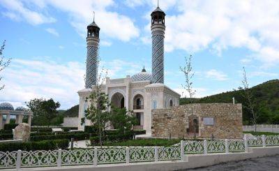 Ильхам Алиев - Мехрибан Алиева - Вот, как выглядит новая мечеть в Зангилане (ВИДЕО) - trend.az - Азербайджан - Президент - Зангилан - Зангиланск