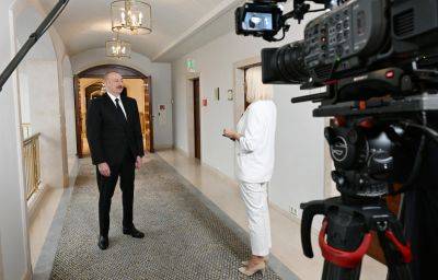 Ильхам Алиев - Президент Ильхам Алиев - Президент Ильхам Алиев дал интервью телеканалу Euronews (ВИДЕО/ФОТО) - trend.az - Германия - Азербайджан - Берлин - Президент