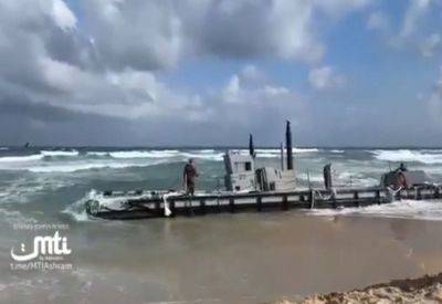 Проект пирса в Газе: два американских корабля выбросило на мель у Ашкелона - mignews.net - Израиль - Сша