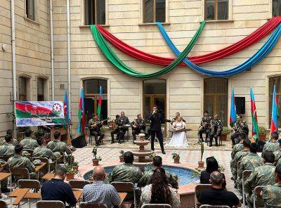 Ильхам Алиев - Гейдар Алиев - Закир Гасанов - В азербайджанской армии состоялся цикл мероприятий в связи с 28 Мая - Днем независимости (ВИДЕО) - trend.az - Азербайджан - Президент