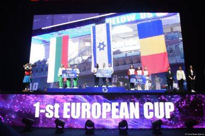 Кубок Европы в Баку: церемония награждения победителей в командном зачете (ФОТО) - trend.az - Израиль - Азербайджан - Болгария - Румыния