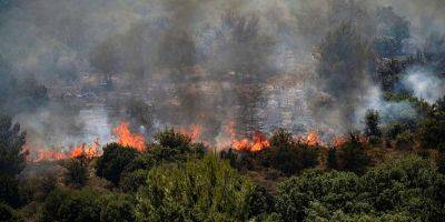 Сильные лесные пожары к северо-востоку от Цфата (видео) - detaly.co.il - Израиль - Ливан