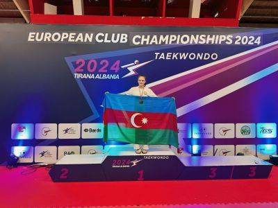 Азербайджанская тхэквондистка завоевала серебряную медаль на межклубном чемпионате Европы - trend.az - Германия - Англия - Азербайджан - Албания - Греция - Тирана