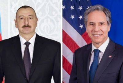 Энтони Блинкен - Ильхам Алиев - Энтони Блинкен позвонил Президенту Ильхаму Алиеву - trend.az - Сша - Армения - Азербайджан - Президент