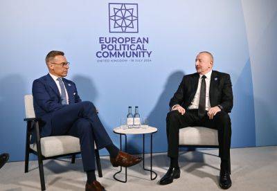 Ильхам Алиев - Президент Ильхам Алиев - Президент Ильхам Алиев встретился в Оксфорде с Президентом Финляндии Александром Стуббом (ФОТО) - trend.az - Азербайджан - Финляндия - Президент