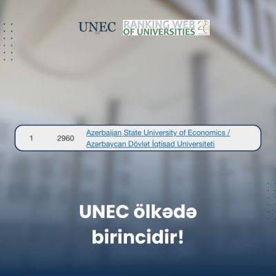 UNEC в глобальном рейтинге вновь первый - trend.az - Азербайджан