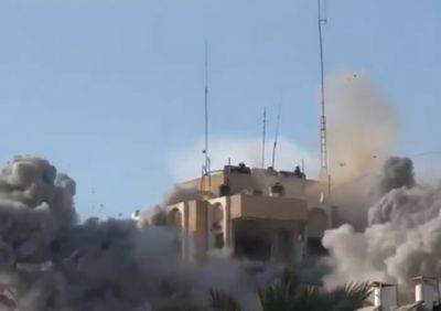 Мощнейший удар по башне в Нусейрат - видео - mignews.net - Израиль