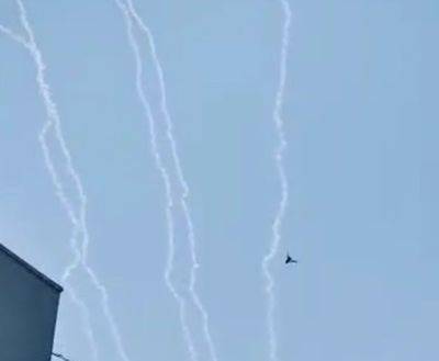 Видео: перехваты ракет, запущенных из Газы - mignews.net - Израиль