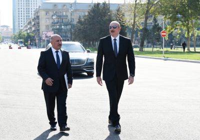 Ильхам Алиев - Президент Ильхам Алиев принял участие в открытии новой автомобильной дороги, построенной на месте моста «Джаваншир» (ФОТО) - trend.az - Азербайджан - Президент - район Хатаинский