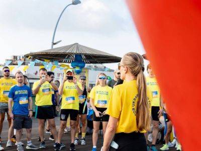 Пробежка #RunForUkraine в Тель-Авиве: спорт, поддержка и помощь ВСУ. 8 февраля 2025 - nikk.agency - Израиль - Тель-Авив - Украина